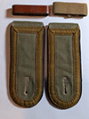 Un-issued Heer tropical shoulder strap set with black waffenfarbe for a pioneer Unterofficer